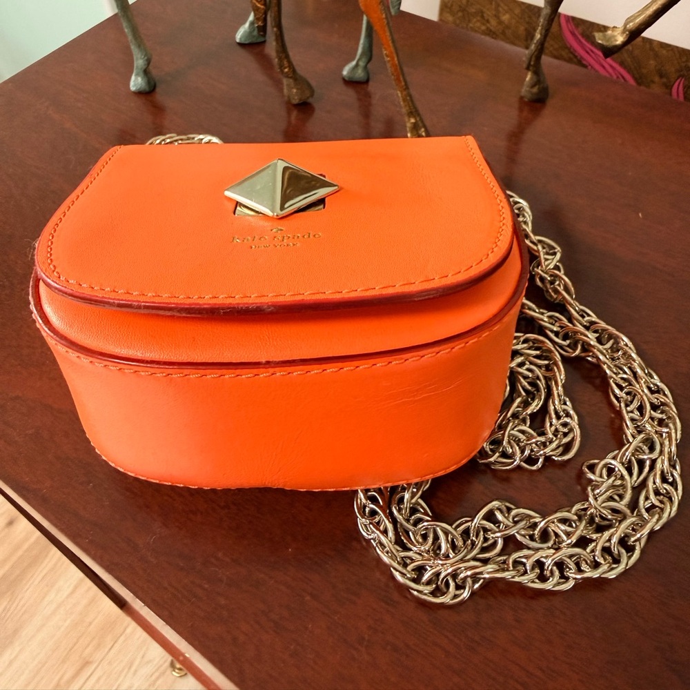 🍑Kate Spade Peachy Keen Pastelcore Crossbody Gold Lock Mini Bag Purse🍑 - Picture 3 of 16